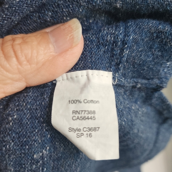 J. Crew Mens 100% Cotton Long Sleeve Marled Pullover with Chest Pocket Size S - Picture 8 of 9